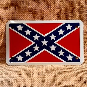 Rebel Flag Motorcycle Tag